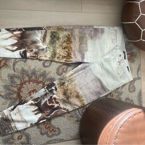 Jaded London Horse Print Slim Straight Jeans